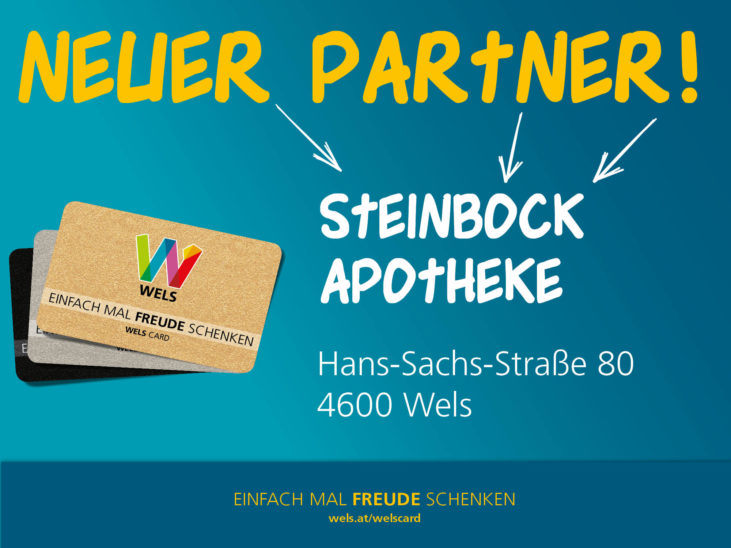 Neuer Wels Card Partner: Steinbock Apotheke